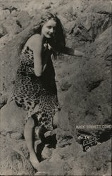 Mack Sennett Comedies Girl #25 Wrapped in Cheetah Hide Postcard