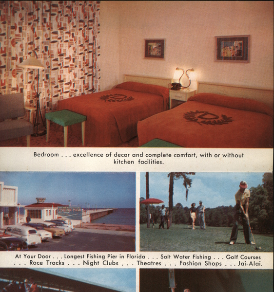 The Driftwood Motel Miami Beach Fl Large Format Postcard