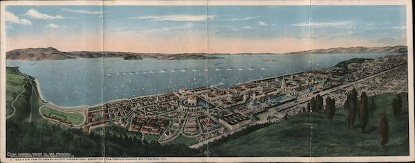 Rare Bird's Eye View of PPIE from Presidio Heights San Francisco California