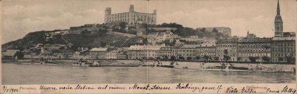 Pressburg (Bratislava) Rare Panorama Slovakia Eastern Europe