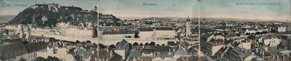 Castle Hill from the Tower of The Church of Mercy Graz Austria