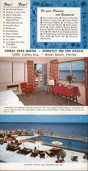 Coral Seas Motel Miami Beach Florida
