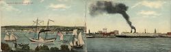 View in 1820 and 1920 Detroit, MI Large Format Postcard Large Format Postcard Large Format Postcard
