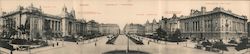 Rare 3-Fold Panorama of Budapest Szabadság tér Hungary Large Format Postcard Large Format Postcard Large Format Postcard