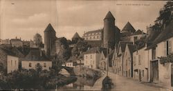 La Rue Chaude et le Donjon Large Format Postcard