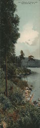 A Glimpse of Saranac Lake, Adirondack Mountains Large Format Postcard