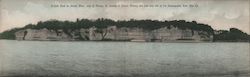 Buffalo Rock on Illinois River, west of Ottawa, Ill. Large Format Postcard