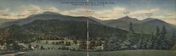 Panorama View of the Presidential Range from the Glen House, Pinkham Notch, White Mountains Large Format Postcard