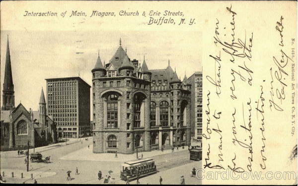 Intersection Of Main Niagara, Church & Erie Streets Buffalo New York