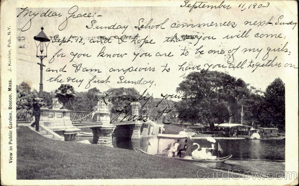 View in Public Garden Boston Massachusetts