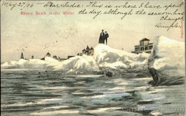 Revere Beach in Winter Massachusetts