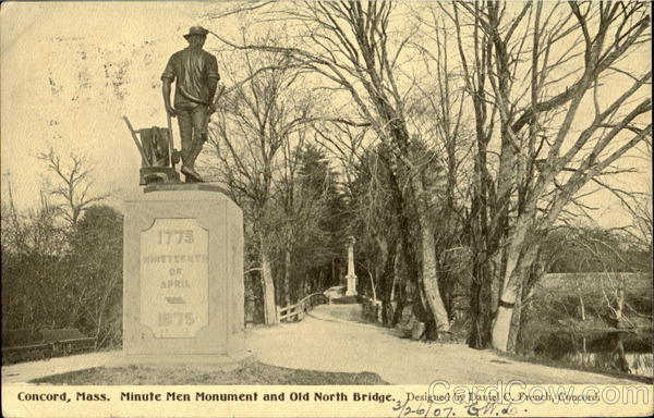 Minute Men Monment And Old North Bridge Concord Massachusetts