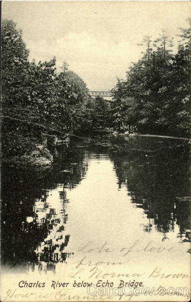 Charles River Below Echo Bridge Boston Massachusetts