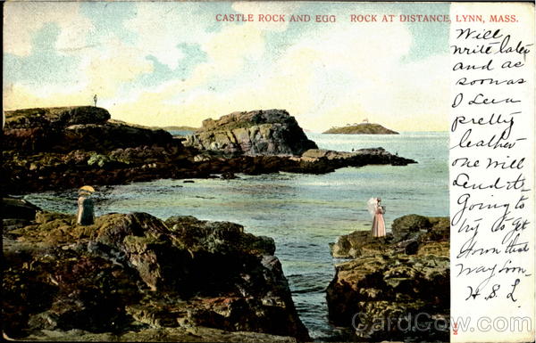 Castle Rock And Egg/ Rock At Distance Lynn Massachusetts