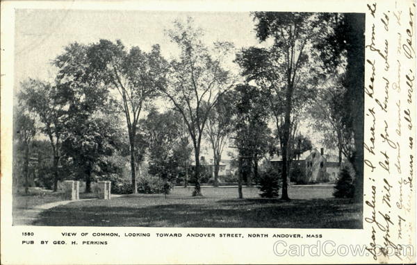 View Of Common, Looking Toward Andover Street North Andover Massachusetts