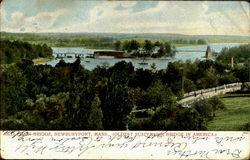 Old Chain Bridge Newburyport, MA Postcard Postcard