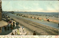 Boulvard And Beach Scene Postcard