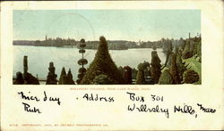 Wellesley College, From Lake Waban Postcard