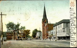 Bank Square Laconia, NH Postcard Postcard