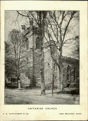 Uniterian Church New Bedford, MA Postcard Postcard