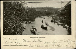 A Pleasant Day at Riverside Postcard