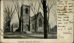 Episcopal Church St. Albans, VT Postcard Postcard