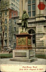 Franklin Statue Postcard