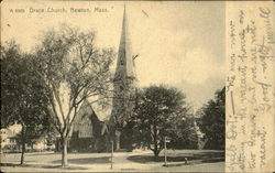 Grace Church Newton, MA Postcard Postcard