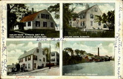 Harlow House/Howland House/Site Of Common Or First House/Pilgrim Meergteads And Town Brook Plymouth, MA Postcard Postcard