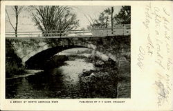 A Bridge At North Uxbridge Mass Postcard
