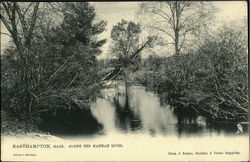 Along The Manhan River Easthampton, MA Postcard Postcard