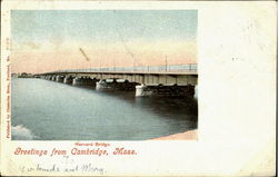 Harvard Bridge, Greetings From Cambridge, Mass Postcard