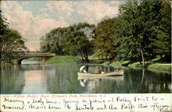 Willow Bridge, Roger William'S Park Postcard