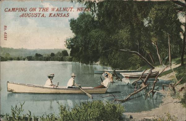 Camping on the Walnut Augusta Kansas