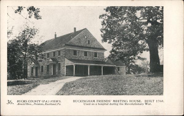 Buckingham Friends' Meeting House Used as Hospital During Revolutionary War Pennsylvania
