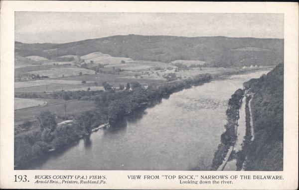 View from Top Rock Narrows of the Delaware Upper Black Eddy Pennsylvania