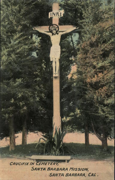 Crucifix in Cemetery, Santa Barbara Mission California