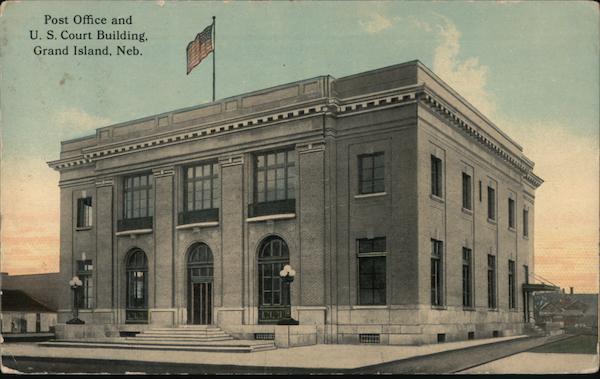 Post Office and U.S. Court Building Grand Island, NE Postcard