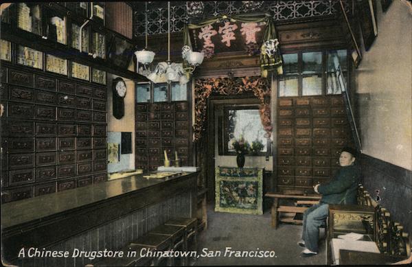 A Chinese Drugstore in Chinatown San Francisco California