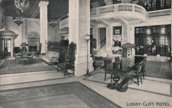 Lobby of Clift Hotel San Francisco California
