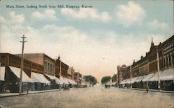 Main Street Looking North From Mill Kingman, KS Postcard Postcard Postcard