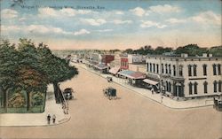 Oregon Street, looking West Hiawatha, KS Postcard Postcard Postcard