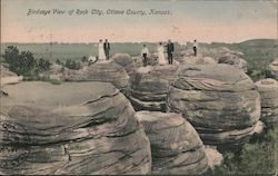 Birdseye View of Rock City Minneapolis, KS Postcard Postcard Postcard