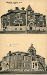 Lincoln School Building, High School Postcard