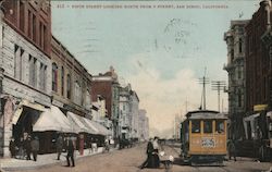 Fifth Street Looking North From F Street San Diego, CA Postcard Postcard Postcard