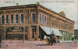 Oberlin Mercantile Block Kansas Postcard Postcard Postcard