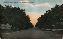 Seventh Street, looking East Concordia, KS Postcard Postcard Postcard