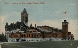 Armory and Court House Tacoma, WA Postcard Postcard Postcard