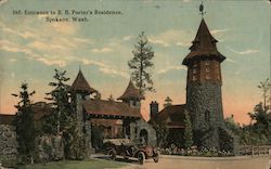 Entrance to R.B. Porter's Residence Spokane, WA Postcard Postcard Postcard