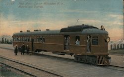 New Motor Car on Milwaukee R.R., Monroe & Everett Washington Postcard Postcard Postcard